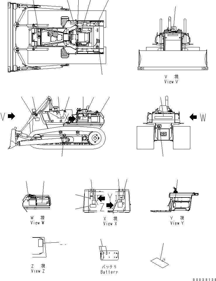 Схема запчастей Komatsu D65EX-15E0 - МАРКИРОВКА (АНГЛ.) (ДЛЯ США) (ДЛЯ EPA REGULATIONS TPEM) МАРКИРОВКА