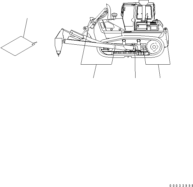 Схема запчастей Komatsu D65EX-15E0 - МАРКИРОВКА ЦЕНТРА ТЯЖЕСТИ (ДЛЯ TОБОД КОЛЕСАMING DOZER) МАРКИРОВКА