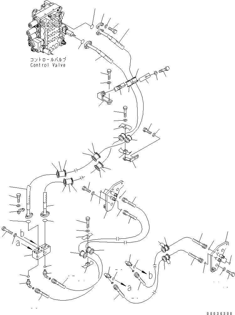 Схема запчастей Komatsu D65EX-15 - TОБОД КОЛЕСАMING ЛИНИЯ(№7-) ГИДРАВЛИКА