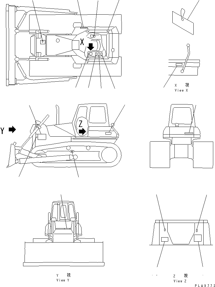 Схема запчастей Komatsu D65P-12 - МАРКИРОВКА (ИСПАНИЯ) (REGULATION OF EC INCLUSION) (DP)(№88-77) МАРКИРОВКА