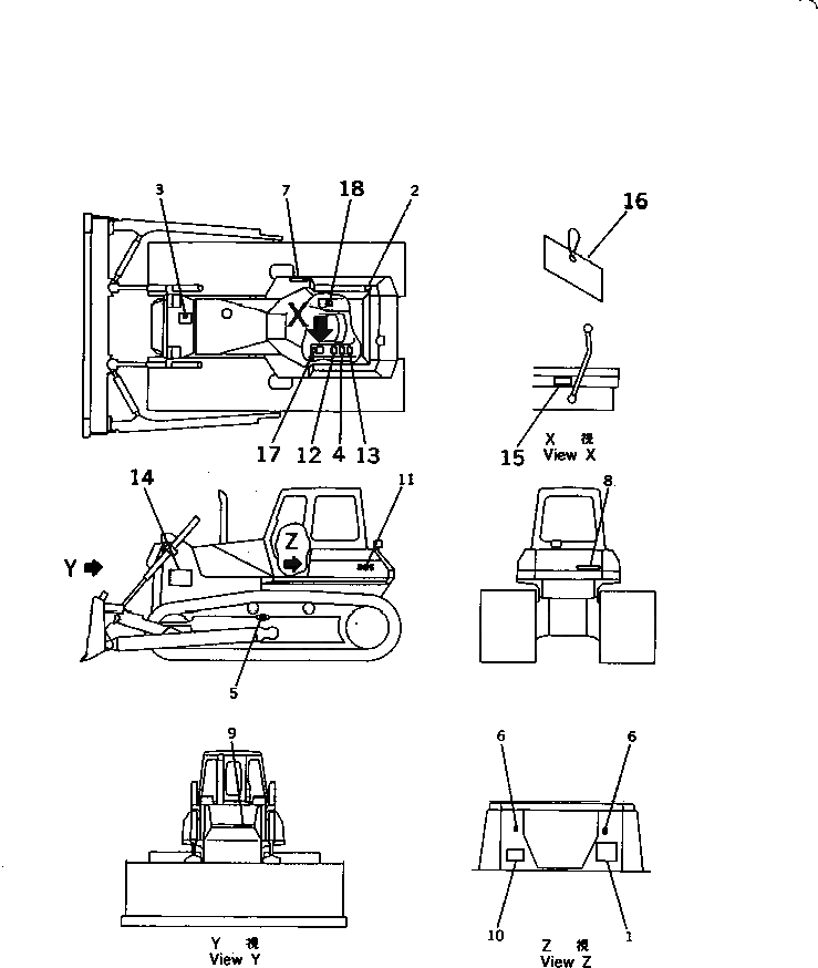 Схема запчастей Komatsu D65P-12 - МАРКИРОВКА (DANISH) (REGULATION OF EC INCLUSION) (DP)(№87-77) МАРКИРОВКА