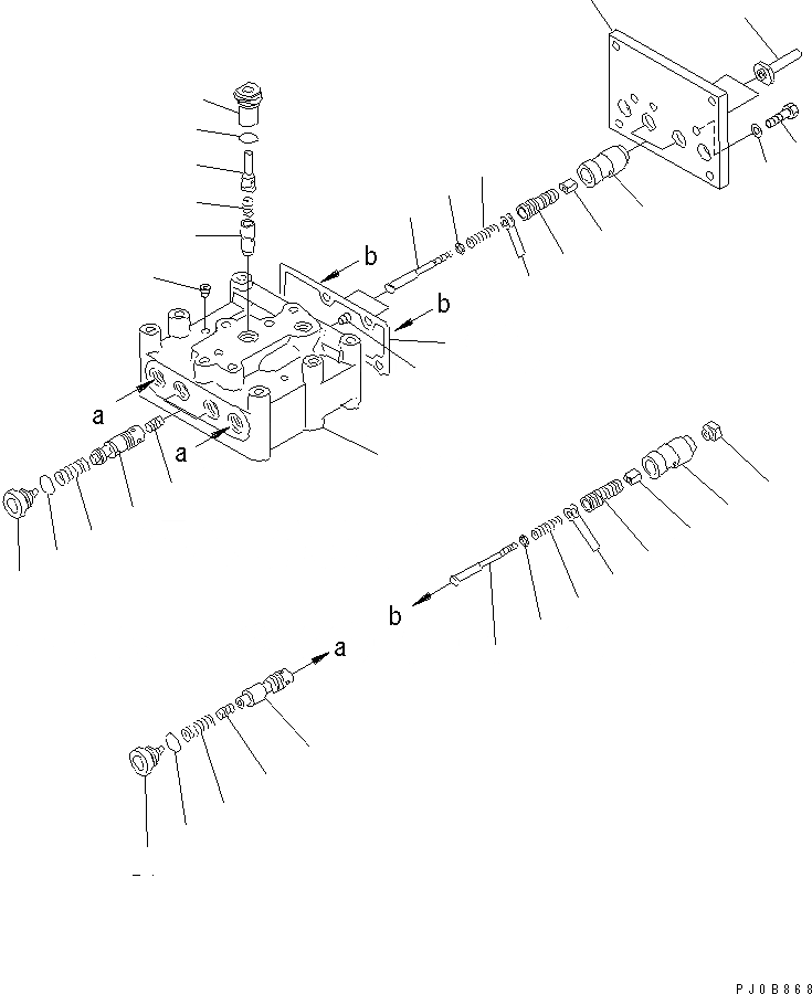 Схема запчастей Komatsu D65P-12-E - МУФТА И ТОРМОЗ. (КЛАПАН) (/)(№88-) СИЛОВАЯ ПЕРЕДАЧА И КОНЕЧНАЯ ПЕРЕДАЧА