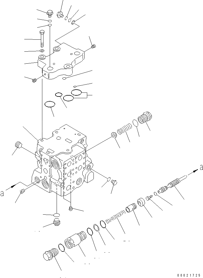 Схема запчастей Komatsu D65P-12-E - КОНТРОЛЬНЫЙ КЛАПАН (2-Х СЕЦИОНН.) (/) (STD) ОСНОВН. КОМПОНЕНТЫ И РЕМКОМПЛЕКТЫ