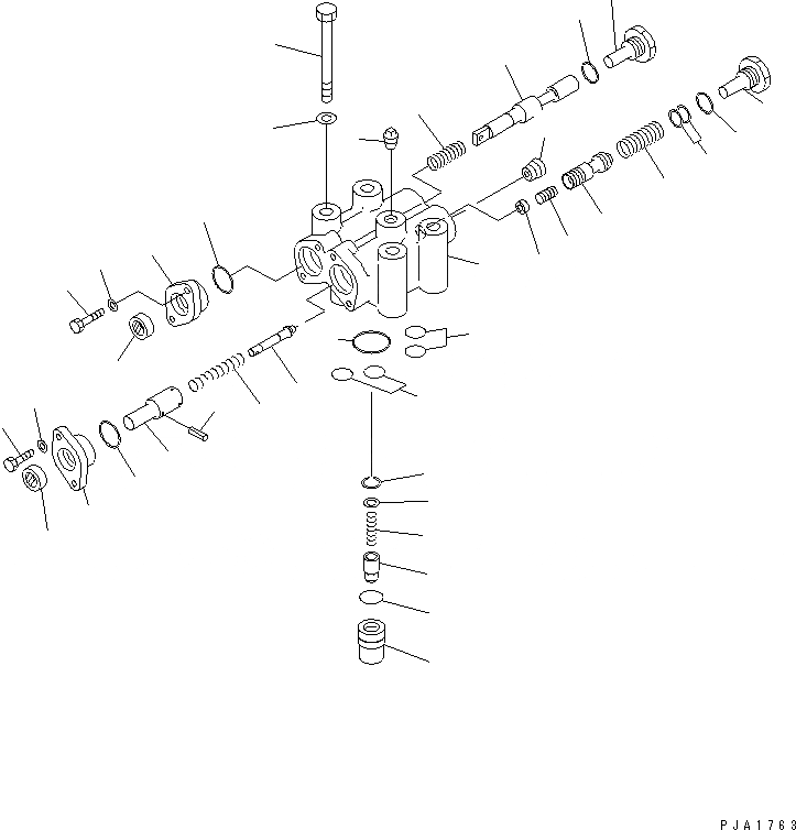 Схема запчастей Komatsu D65PX-12 - КЛАПАН РУЛЕВОГО УПРАВЛЕНИЯ (КУЗОВ И СЕКЦ.) СИЛОВАЯ ПЕРЕДАЧА И КОНЕЧНАЯ ПЕРЕДАЧА