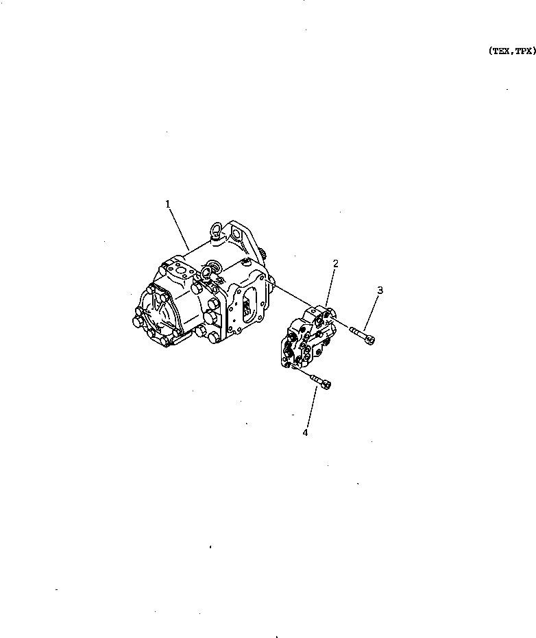 Схема запчастей Komatsu D65PX-12 - ГИДР. НАСОС. (/) ГИДРАВЛИКА