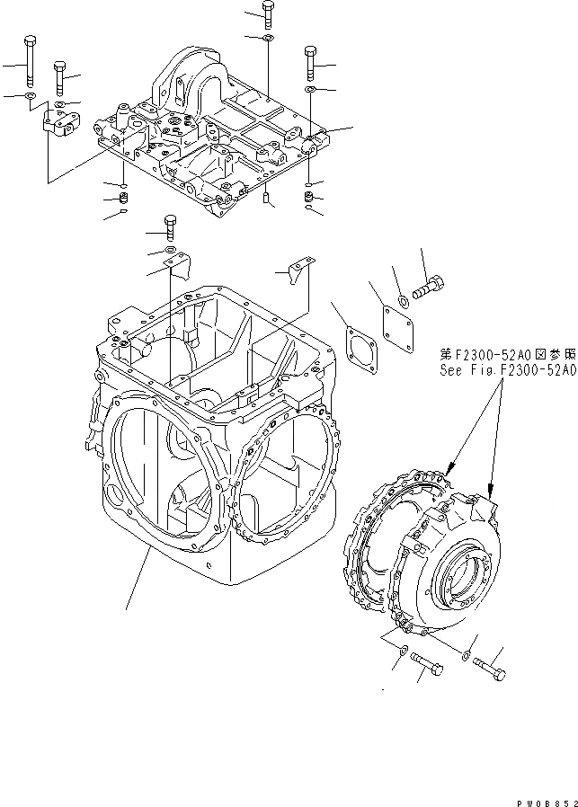 Схема запчастей Komatsu D65PX-12 - H.S.S (КОРПУС) (/)(№88-) СИЛОВАЯ ПЕРЕДАЧА И КОНЕЧНАЯ ПЕРЕДАЧА