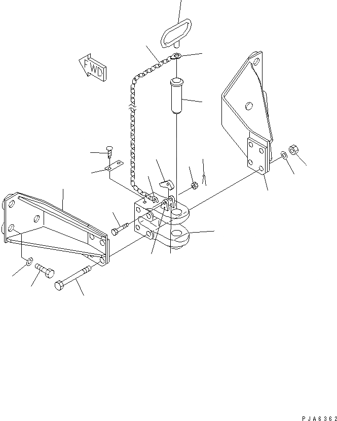 Схема запчастей Komatsu D65PX-12 - СЦЕПНОЕ УСТРОЙСТВО (ЖЕСТК.) (СПЕЦ-Я TBG ИЛИ REGULATION OF EC INCLUSION) РАБОЧЕЕ ОБОРУДОВАНИЕ