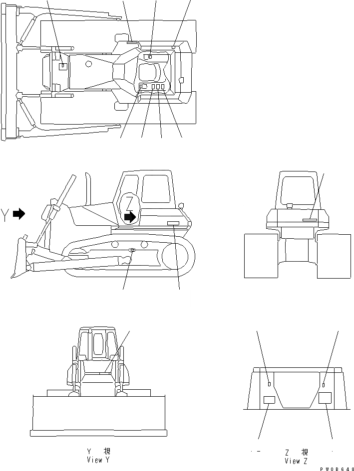 Схема запчастей Komatsu D65PX-12 - МАРКИРОВКА (АНГЛ.) (DPX)(№88-77) МАРКИРОВКА