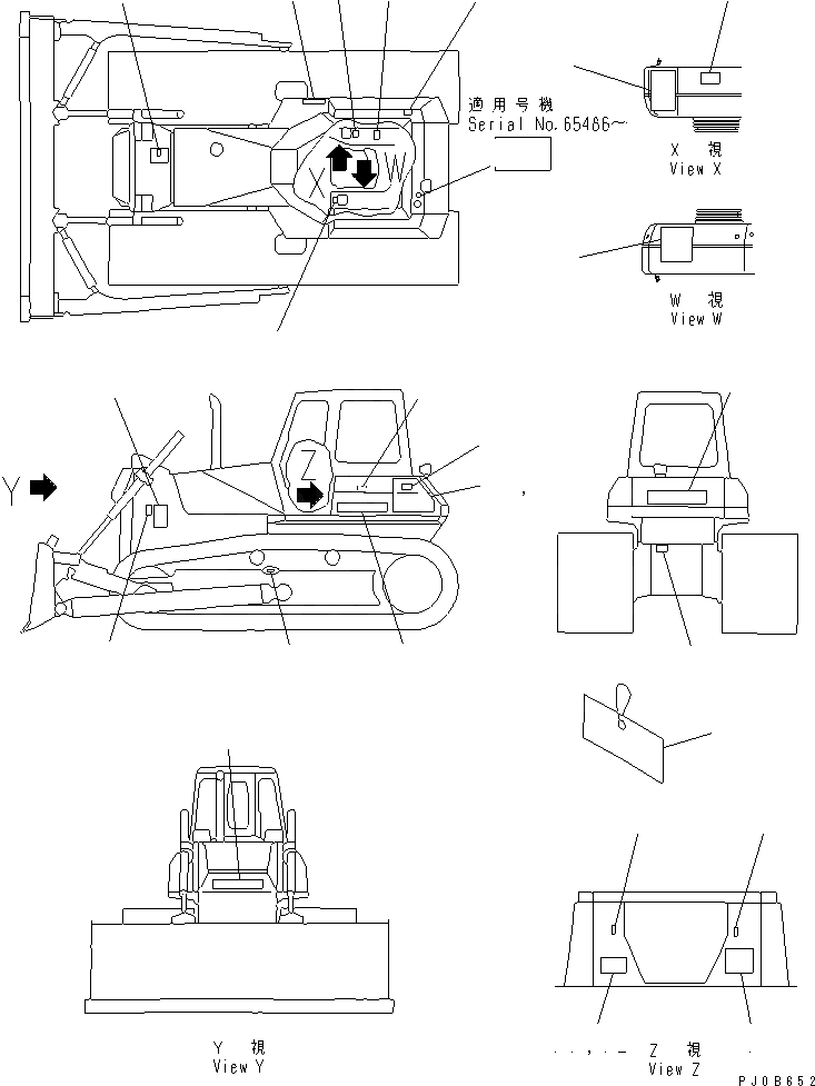 Схема запчастей Komatsu D65PX-12 - МАРКИРОВКА (ФРАНЦИЯ) (DPX)(№-) МАРКИРОВКА