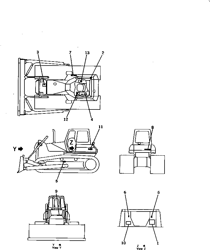 Схема запчастей Komatsu D65PX-12 - МАРКИРОВКА (ИТАЛИЯ) (DPX)(№88-77) МАРКИРОВКА