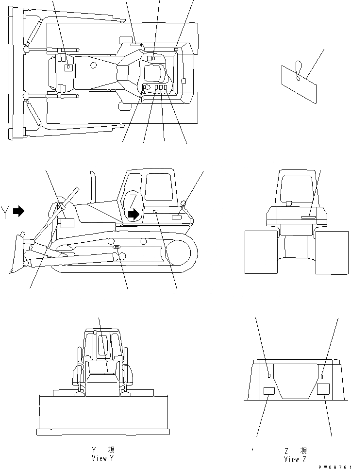 Схема запчастей Komatsu D65PX-12 - МАРКИРОВКА (КИТАЙ) (DPX)(№77-) МАРКИРОВКА