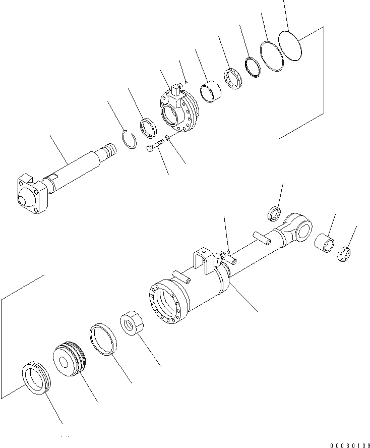 Схема запчастей Komatsu D65PX-12 - PITCH ЦИЛИНДР(№8-) ОСНОВН. КОМПОНЕНТЫ И РЕМКОМПЛЕКТЫ