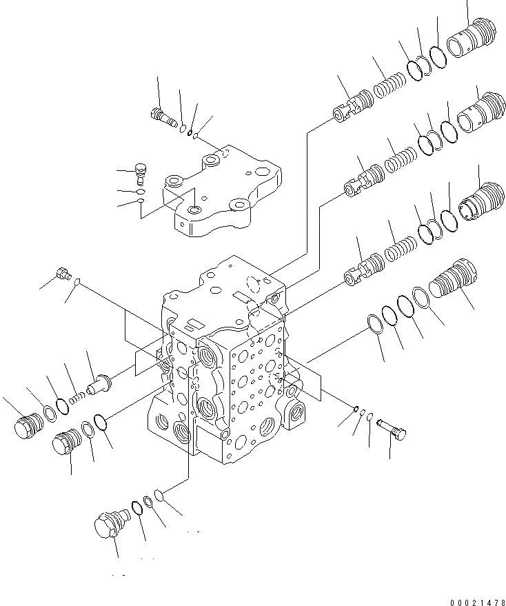 Схема запчастей Komatsu D65PX-12 - УПРАВЛЯЮЩ. КЛАПАН (3-Х СЕКЦИОНН.) (/) (STD) ОСНОВН. КОМПОНЕНТЫ И РЕМКОМПЛЕКТЫ