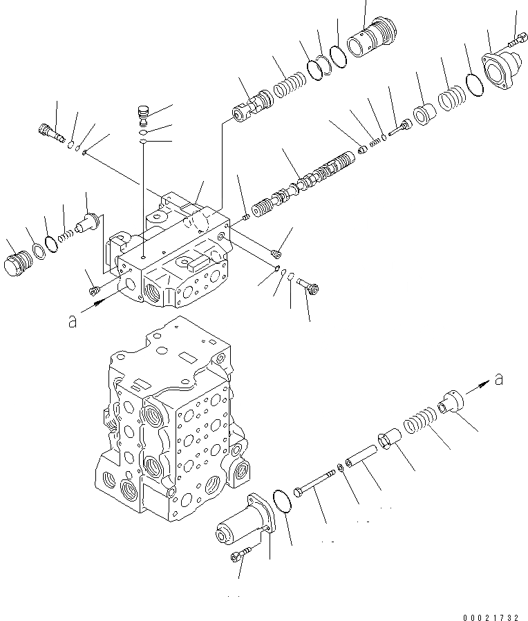 Схема запчастей Komatsu D65PX-12 - УПРАВЛЯЮЩ. КЛАПАН (4-Х СЕКЦИОНН.) (/7) (ДЛЯ FРУКОЯТЬ)(№88-) ОСНОВН. КОМПОНЕНТЫ И РЕМКОМПЛЕКТЫ