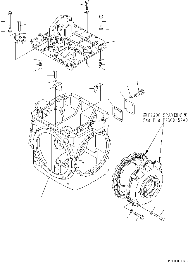 Схема запчастей Komatsu D65PX-12-E - H.S.S (КОРПУС) (/)(№88-) СИЛОВАЯ ПЕРЕДАЧА И КОНЕЧНАЯ ПЕРЕДАЧА