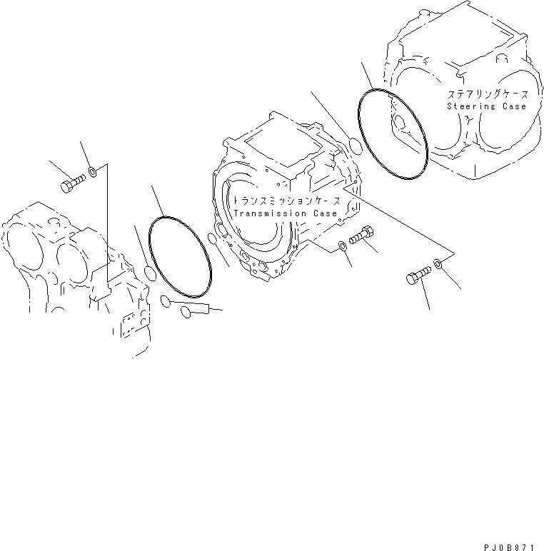 Схема запчастей Komatsu D65PX-12-E - ТРАНСМИССИЯ КРЕПЛЕНИЕ СИЛОВАЯ ПЕРЕДАЧА И КОНЕЧНАЯ ПЕРЕДАЧА