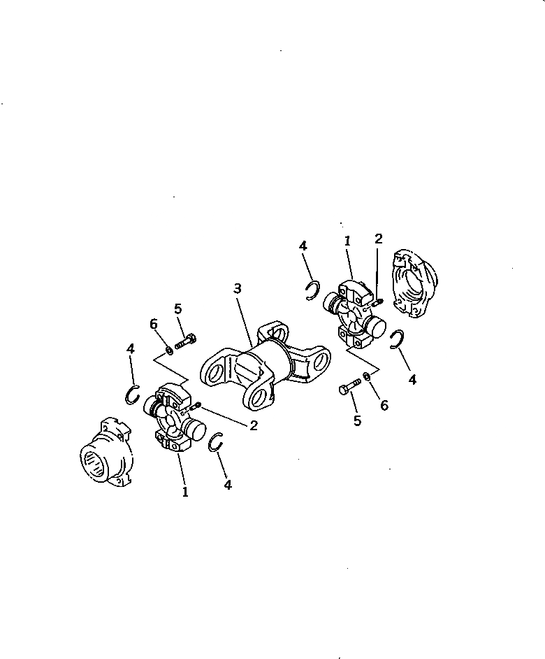 Схема запчастей Komatsu D65PX-12U - КРЕСТОВИНА(№88-) СИЛОВАЯ ПЕРЕДАЧА И КОНЕЧНАЯ ПЕРЕДАЧА
