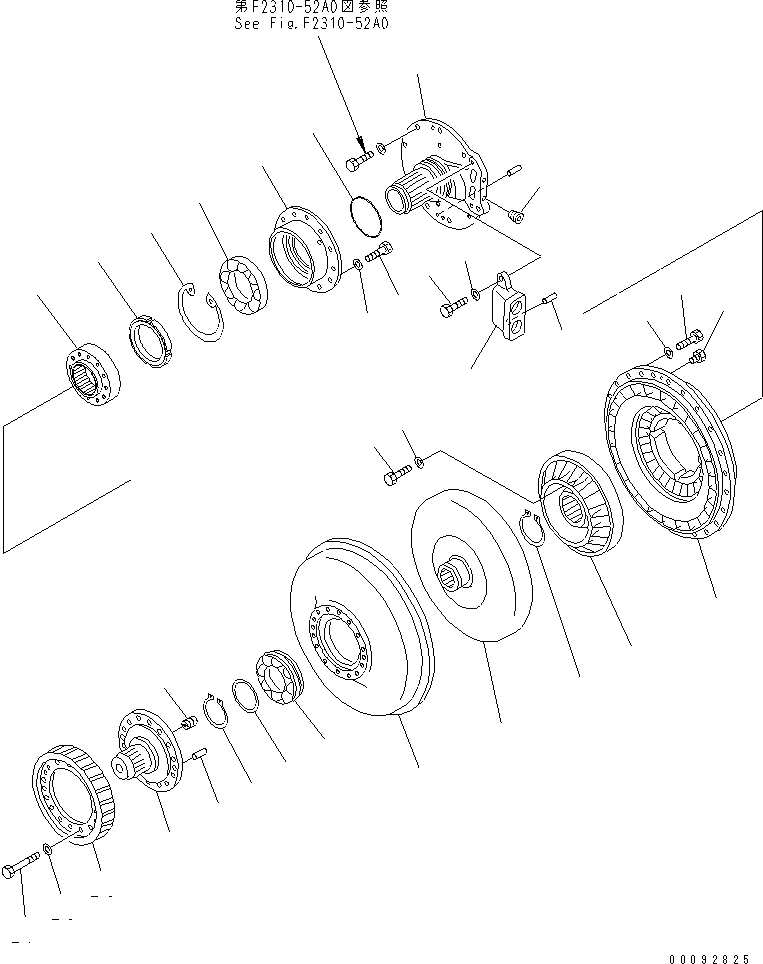 Схема запчастей Komatsu D65PX-12U - ГИДРОТРАНСФОРМАТОР (BARE) СИЛОВАЯ ПЕРЕДАЧА И КОНЕЧНАЯ ПЕРЕДАЧА