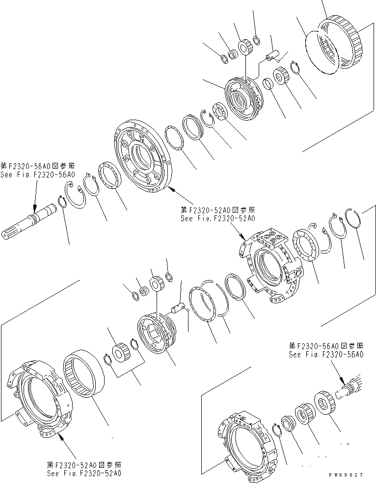 Схема запчастей Komatsu D65PX-12U - ТРАНСМИССИЯ (НЕСУЩИЙ ЭЛЕМЕНТ) (/)(№88-) СИЛОВАЯ ПЕРЕДАЧА И КОНЕЧНАЯ ПЕРЕДАЧА