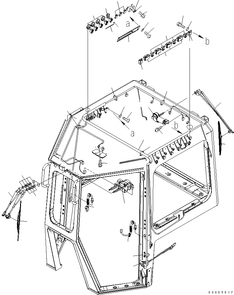 Схема запчастей Komatsu D65PX-15 - КАБИНА (ELECTRIALC ОБОРУД-Е) (ПЕРЕКЛЮЧАТЕЛЬ¤ ОСВЕЩЕНИЕ¤ ДВОРНИКИ) КАБИНА ОПЕРАТОРА И СИСТЕМА УПРАВЛЕНИЯ