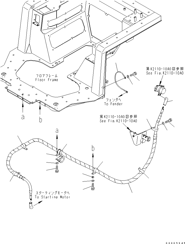 Схема запчастей Komatsu D65PX-15 - ОСНОВН. КОНСТРУКЦИЯ (ПОЛ ПРОВОДКА) (/) КАБИНА ОПЕРАТОРА И СИСТЕМА УПРАВЛЕНИЯ