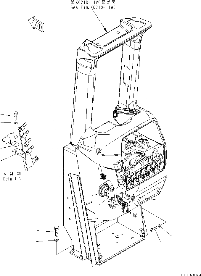 Схема запчастей Komatsu D65PX-15 - ПРИБОРНАЯ ПАНЕЛЬ (С КОНДИЦИОНЕРОМ КОРПУС И ПАНЕЛЬ) (/) КАБИНА ОПЕРАТОРА И СИСТЕМА УПРАВЛЕНИЯ