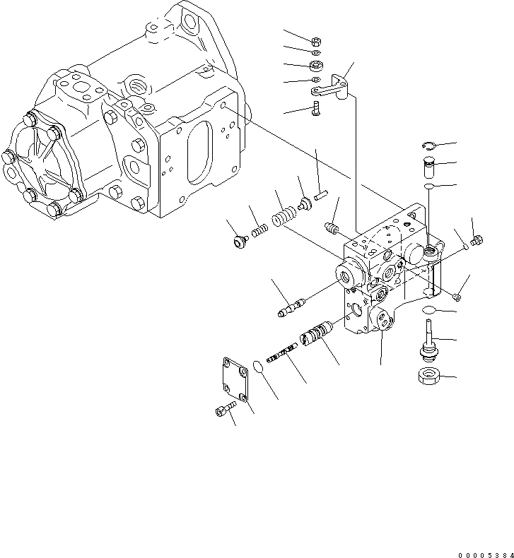 Схема запчастей Komatsu D65PX-15 - HSS НАСОС (/) ОСНОВН. КОМПОНЕНТЫ И РЕМКОМПЛЕКТЫ