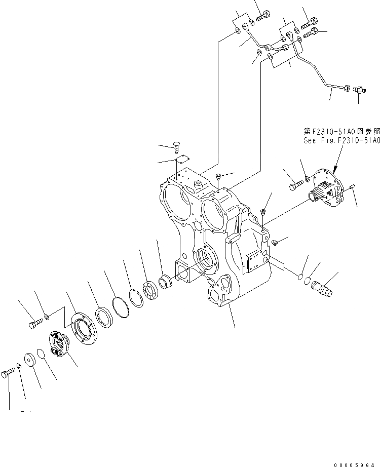 Схема запчастей Komatsu D65PX-15 - ГИДРОТРАНСФОРМАТОР (КОРПУС)(№7-()) СИЛОВАЯ ПЕРЕДАЧА И КОНЕЧНАЯ ПЕРЕДАЧА