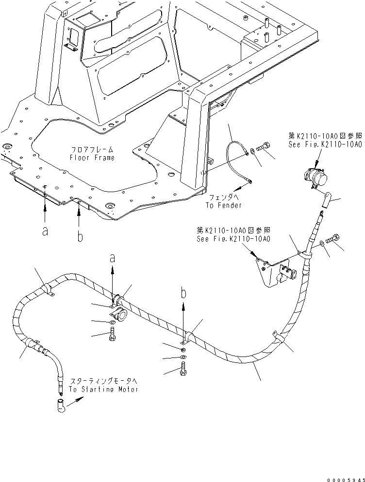 Схема запчастей Komatsu D65PX-15 - ОСНОВН. КОНСТРУКЦИЯ (ПОЛ ПРОВОДКА) (/) КАБИНА ОПЕРАТОРА И СИСТЕМА УПРАВЛЕНИЯ