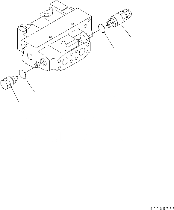 Схема запчастей Komatsu D65PX-15 - УПРАВЛЯЮЩ. КЛАПАН (4-Х СЕКЦИОНН.) (8/8) ОСНОВН. КОМПОНЕНТЫ И РЕМКОМПЛЕКТЫ