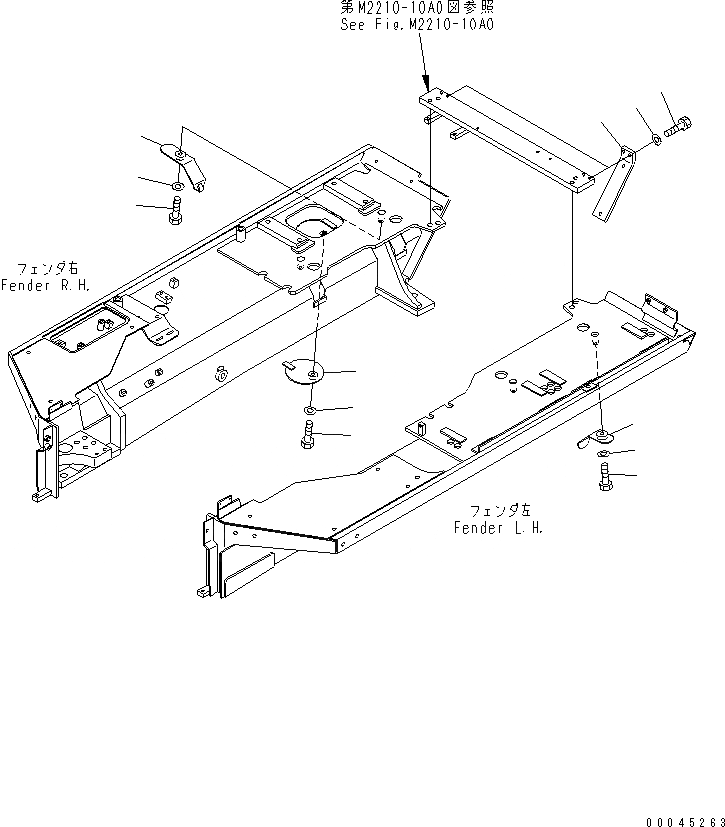 Схема запчастей Komatsu D65PX-15E0 - КРЫЛО (COVER) ЧАСТИ КОРПУСА