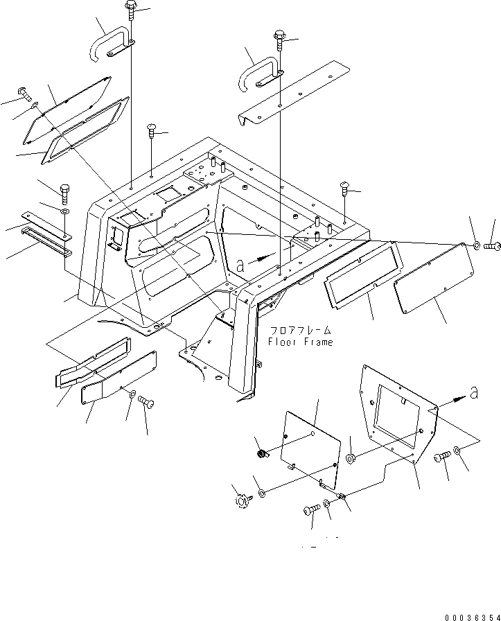 Схема запчастей Komatsu D65WX-15 - ПОДЛОКОТНИК КРЫШКА(/) (ДЛЯ РЫХЛИТЕЛЬ И HANDRAIL) КАБИНА ОПЕРАТОРА И СИСТЕМА УПРАВЛЕНИЯ