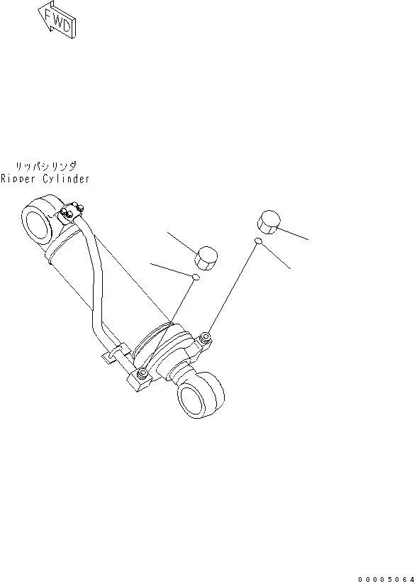 Схема запчастей Komatsu D65WX-15 - ЦИЛИНДР РЫХЛИТЕЛЯ ЗАГЛУШКА РАБОЧЕЕ ОБОРУДОВАНИЕ