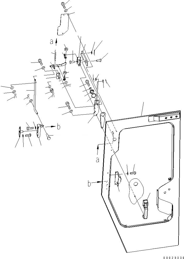 Схема запчастей Komatsu D65WX-15E0 - КАБИНА (ДВЕРЬ И ЗАМОК ДВЕРИ) (ЛЕВ.)(№999-) КАБИНА ОПЕРАТОРА И СИСТЕМА УПРАВЛЕНИЯ