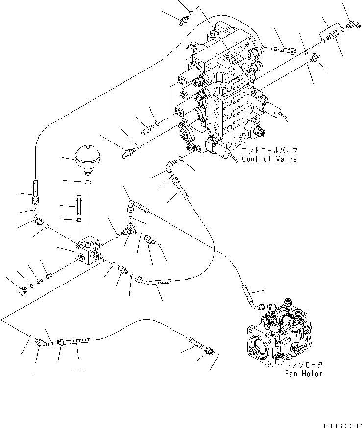 Схема запчастей Komatsu D65WX-15E0 - КРЫЛО (P.P.C ЛИНИЯ) (ДЛЯ WAY PAT DOZER) ЧАСТИ КОРПУСА