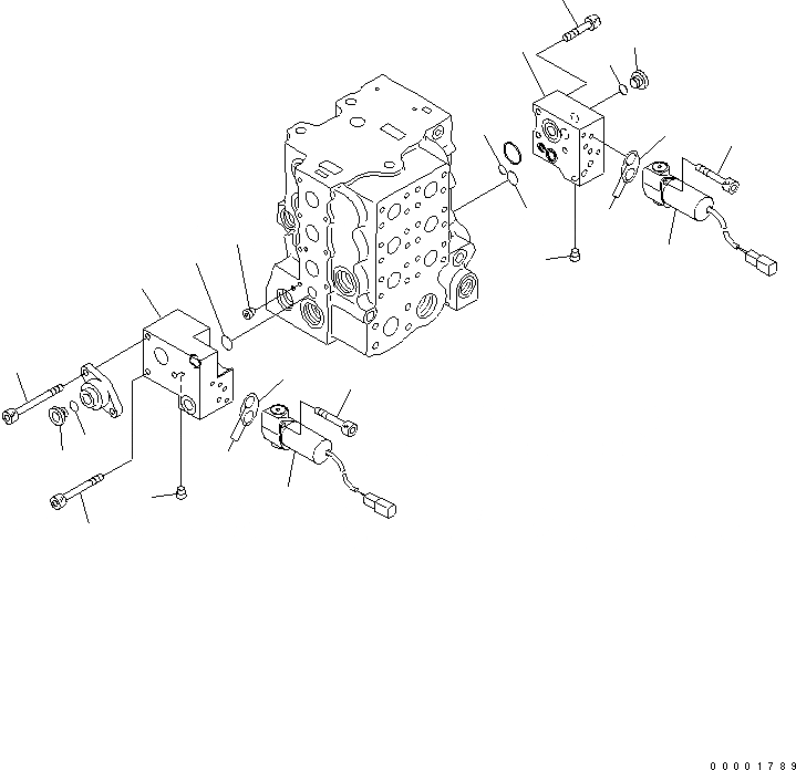 Схема запчастей Komatsu D65WX-15E0 - УПРАВЛЯЮЩ. КЛАПАН (3-Х СЕКЦИОНН.) (/7) ОСНОВН. КОМПОНЕНТЫ И РЕМКОМПЛЕКТЫ