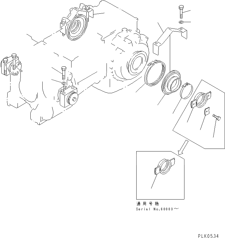 Схема запчастей Komatsu D70LE-12 - СИЛОВАЯ ЛИНИЯ КРЕПЛЕНИЕ СИЛОВАЯ ПЕРЕДАЧА И КОНЕЧНАЯ ПЕРЕДАЧА