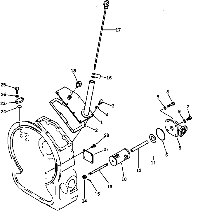 Схема запчастей Komatsu D70LE-8 - ОСНОВН. МУФТА КОЖУХ (/) ОСНОВН. МУФТА ТРАНСМИССИЯ¤ РУЛЕВ. УПРАВЛЕНИЕ И КОНЕЧНАЯ ПЕРЕДАЧА