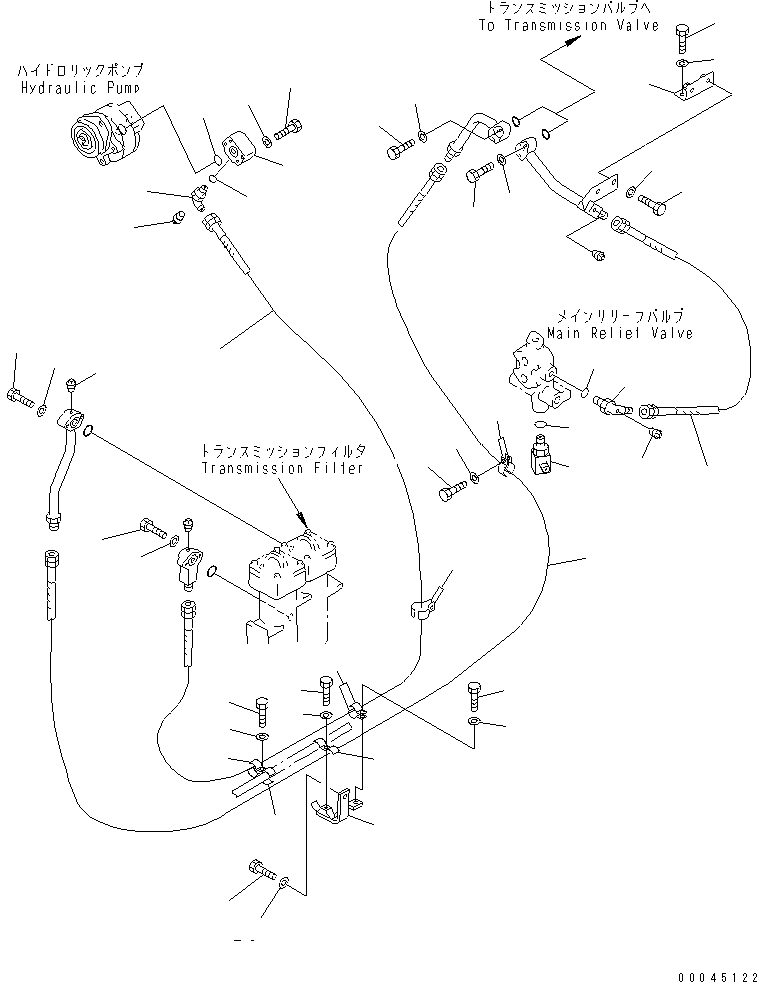 Схема запчастей Komatsu D85A-21B - СИЛОВАЯ ГИДРОЛИНИЯ (ЛИНИЯ ТРАНСМИССИИ)(№7-) ГТР CONVERTOR¤ ТРАНСМИССИЯ¤ РУЛЕВ. УПРАВЛЕНИЕ И КОНЕЧНАЯ ПЕРЕДАЧА