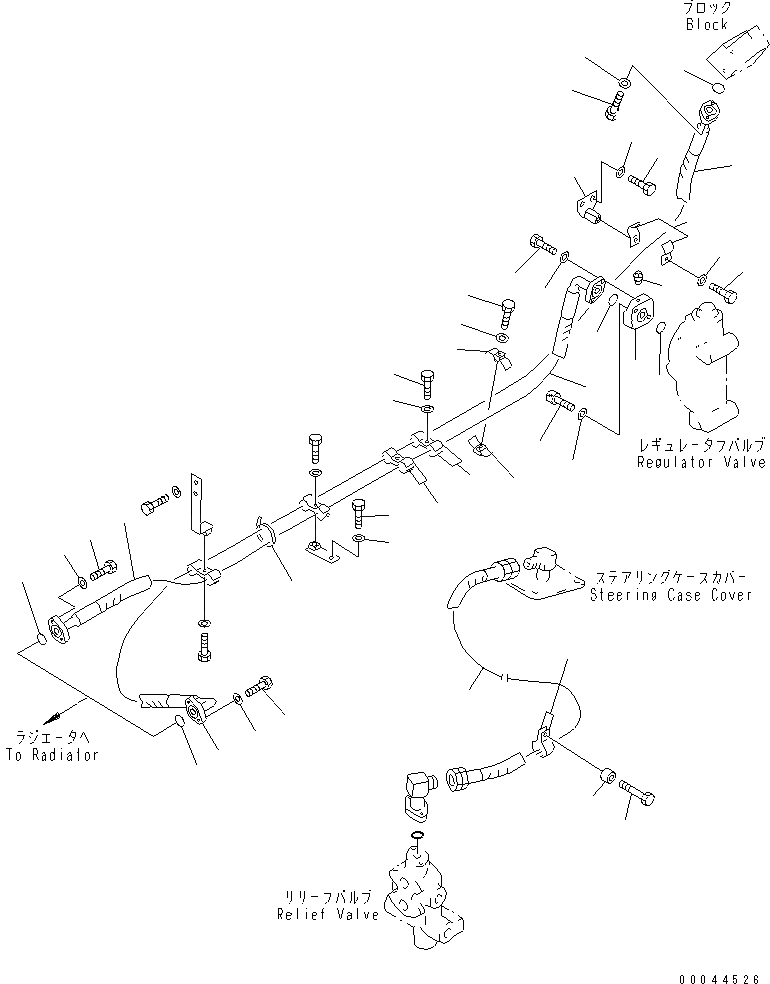 Схема запчастей Komatsu D85A-21B - ГИДРОТРАНСФОРМАТОР И ЛИНИИ МАСЛООХЛАДИТЕЛЯ(№7-) ГТР CONVERTOR¤ ТРАНСМИССИЯ¤ РУЛЕВ. УПРАВЛЕНИЕ И КОНЕЧНАЯ ПЕРЕДАЧА