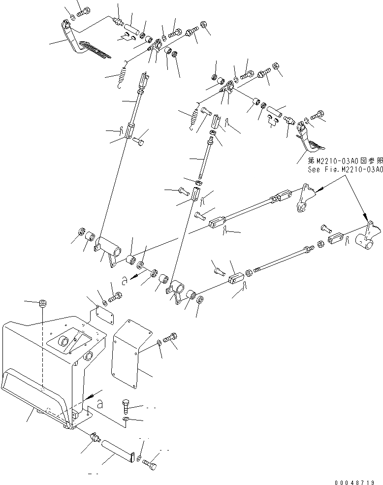 Схема запчастей Komatsu D85A-21B - ПЕДАЛЬ ТОРМОЗА КАБИНА ОПЕРАТОРА И СИСТЕМА УПРАВЛЕНИЯ