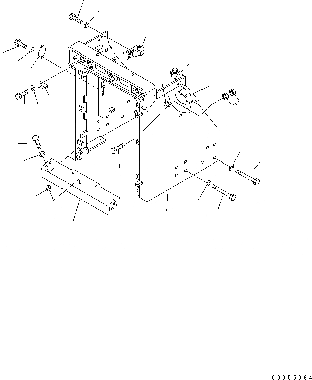 Схема запчастей Komatsu D85A-21B - ЗАЩИТА РАДИАТОРА (С HINGE)(№78-) ЧАСТИ КОРПУСА