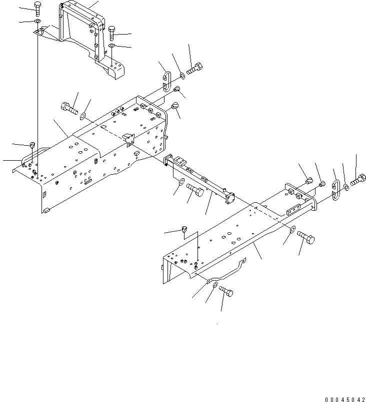 Схема запчастей Komatsu D85A-21B - КРЫЛО (TОБОД КОЛЕСАMING ДЛЯ KOREA) ЧАСТИ КОРПУСА