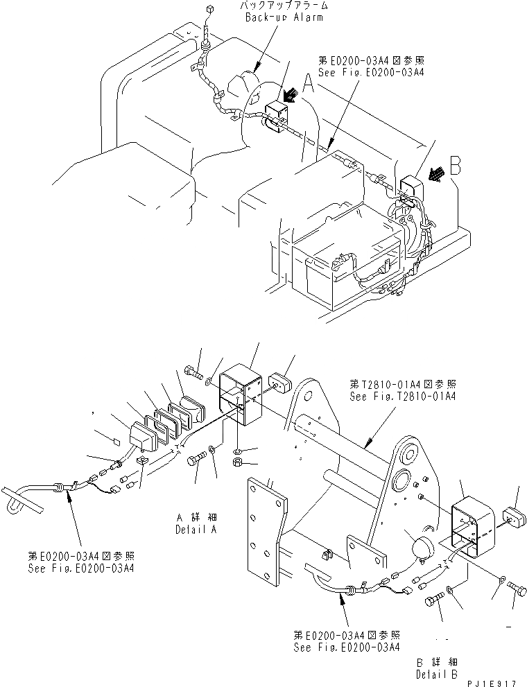Схема запчастей Komatsu D85A-21B - ЗАДН. ОСВЕЩЕНИЕ (TОБОД КОЛЕСАMING ДЛЯ CHINA)(№78-) ЧАСТИ КОРПУСА
