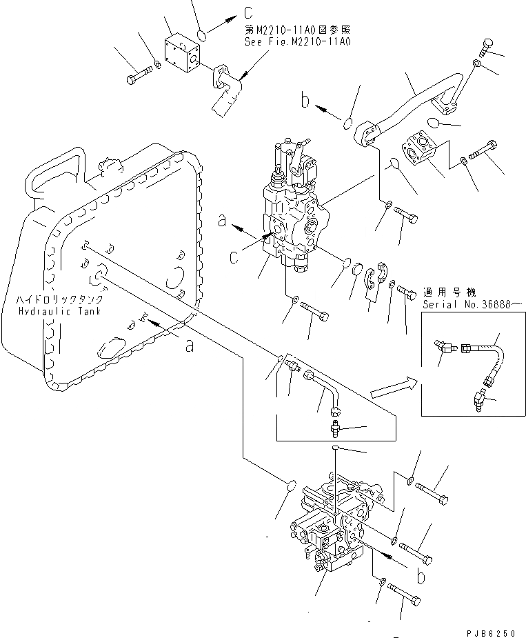Схема запчастей Komatsu D85A-21B - РАБОЧЕЕ ОБОРУДОВАНИЕ КЛАПАН КРЕПЛЕНИЕ (С РЫХЛИТЕЛЕМ) ЧАСТИ КОРПУСА