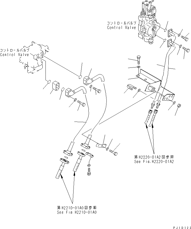 Схема запчастей Komatsu D85A-21B - ГИДРОЛИНИЯ (БАК - LIFT И TОБОД КОЛЕСАMING ЦИЛИНДР) ЧАСТИ КОРПУСА
