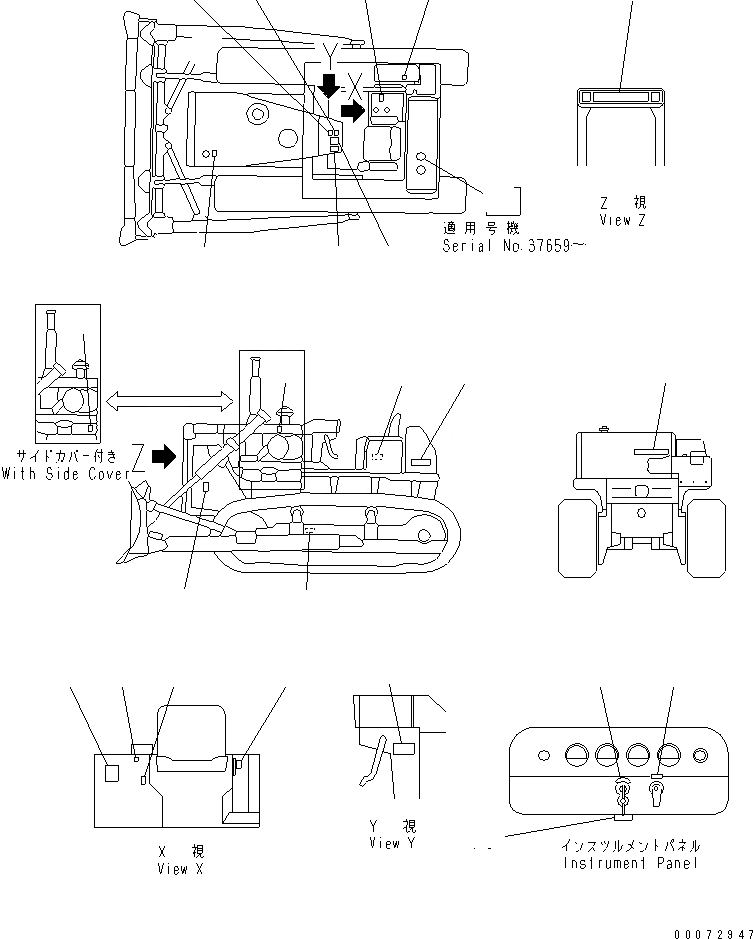 Схема запчастей Komatsu D85A-21B - МАРКИРОВКА (ИНДОНЕЗИЯ)(№78-) МАРКИРОВКА