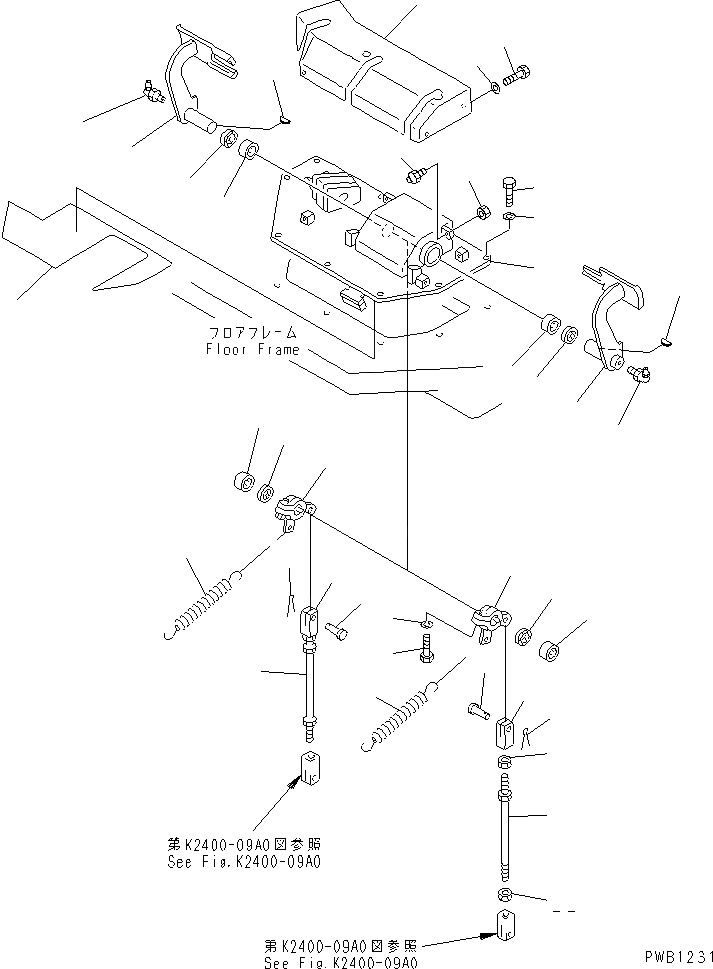 Схема запчастей Komatsu D85A-21-E - ПЕДАЛЬ ТОРМОЗА КАБИНА ОПЕРАТОРА И СИСТЕМА УПРАВЛЕНИЯ