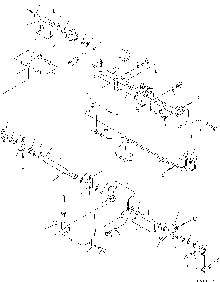 Схема запчастей Komatsu D85A-21-E - РУЛЕВ. УПРАВЛЕНИЕ И ТОРМОЗН. МЕХАНИЗМ ЧАСТИ КОРПУСА