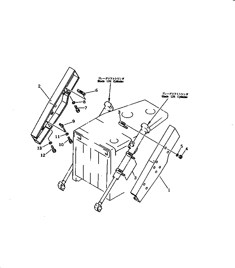 Схема запчастей Komatsu D85A-21 - ЦИЛИНДР COVER(№-) ЧАСТИ КОРПУСА